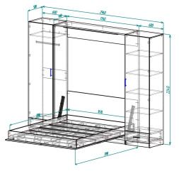 Шкаф-кровать Гланс-2
