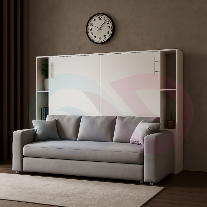 Шкаф-кровать трансформер с диваном Пальма