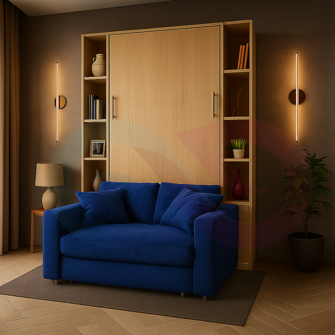 Шкаф-кровать трансформер с диваном Мэлми-1