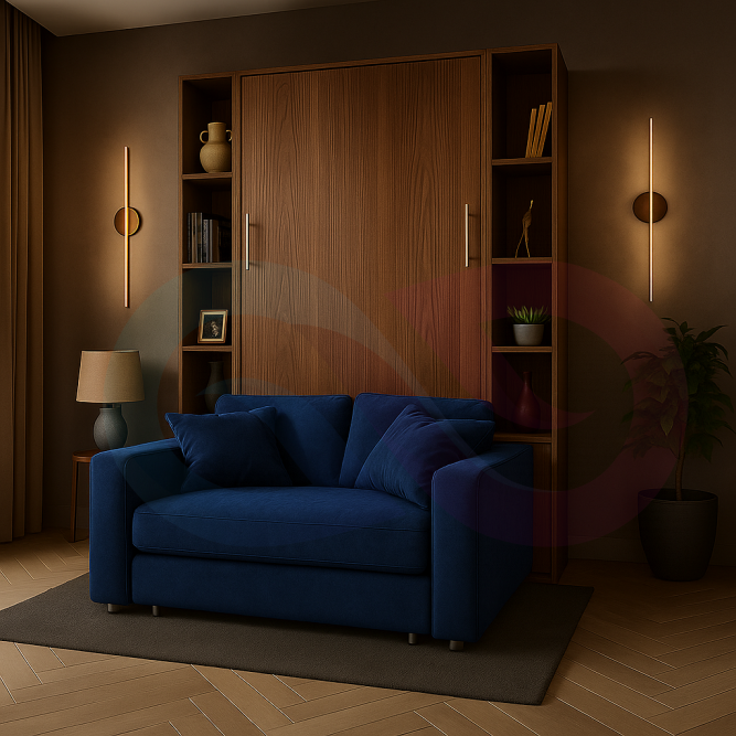 Шкаф-кровать трансформер с диваном Мэлми-1