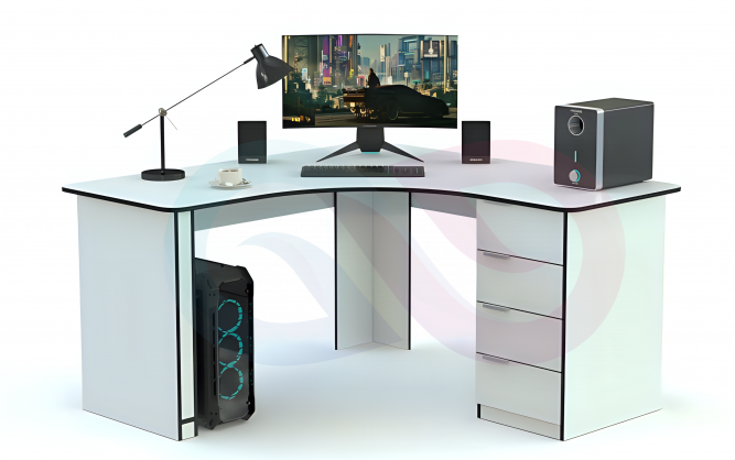 Угловой компьютерный стол Хьюго