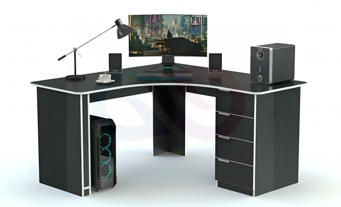 Угловой компьютерный стол Хьюго