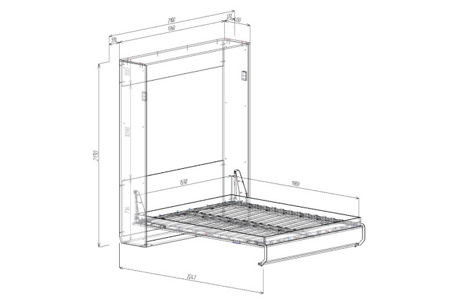 Шкаф-кровать трансформер с диваном Флай