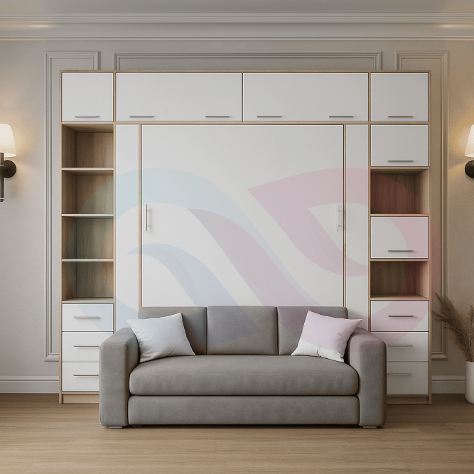 Шкаф-кровать трансформер с диваном Изи-6