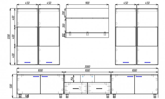 Стенка в гостиную Филадельфия