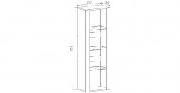 Пенал витрина Саура